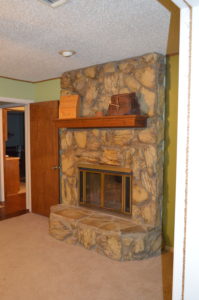 Fireplace in the Sea Glass Suite
